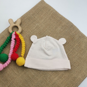 کلاه نوزادی H&M طرح گلبهی لبه تاشده