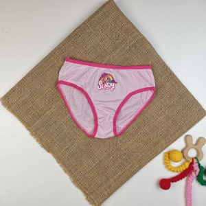 شورت دخترانه طرح صورتی کمرنگ طرح یونیکورن