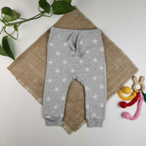 شلوار دورس دخترانه اسلش برند h&m طرح ستاره توکرکی طوسی رنگ