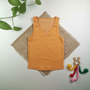 تیشرت نوزادی دخترانه تاپ نارنجی رنگ - 18 ماه