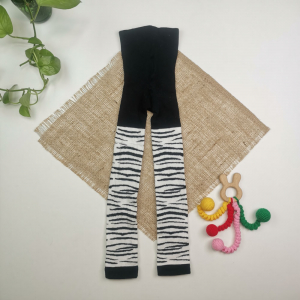 لگ دخترانه جذب برند pepperts طرح گورخری مشکی رنگ