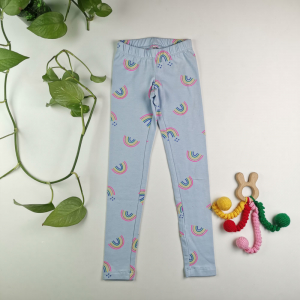 شلوار دخترانه طرح رنگین کمان آبی روشن رنگ - 4-5 سال