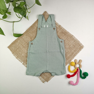 رامپر بیسکوییتی نوزادی برند C&A جیب دار سبز رنگ