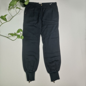 شلوار جاگر طرح جیبدار زیپ دار مشکی رنگ - سایز 27