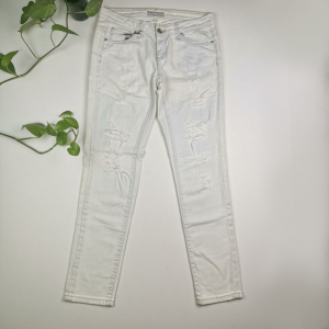 شلوار دخترانه طرح پاره یخی رنگ - سایز 28