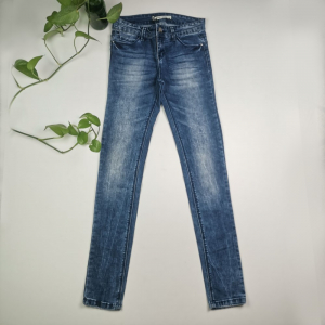 شلوار دخترانه طرح سنگشور آبی رنگ - سایز 36