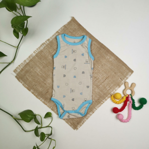 بادی نوزادی پسرانه آستین تاپ طرح خرس نسکافه ای رنگ - 6-9 ماه