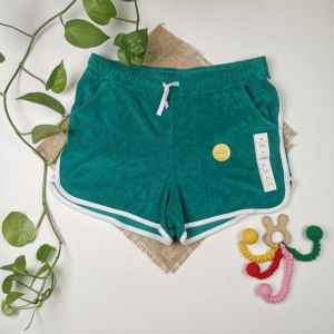 شلوارک نوزادی دخترانه برند cat & jack طرح حوله ای جیبدار سبز رنگ - 14-16 سال