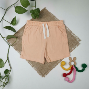 شلوارک نوزادی دخترانه برند Tu طرح جیبدار گلبهی رنگ - 5-6 سال