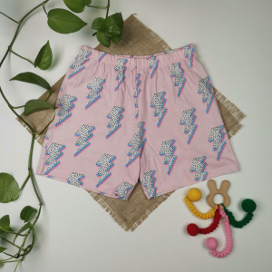 شلوارک نوزادی دخترانه برند Tu طرح صاعقه صورتی رنگ - 11-12 سال