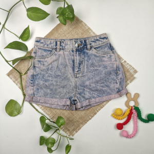 شلوارک نوزادی دخترانه برند Tu طرح جین آبی رنگ - 11 سال