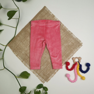 شلوار نوزادی دخترانه برند لوپیلو مخمل صورتی رنگ