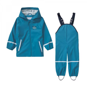 ست ژاکت و شلوار بارونی پسرانه آستین بلند برند kuniboo طرح زیر دریایی آبی رنگ