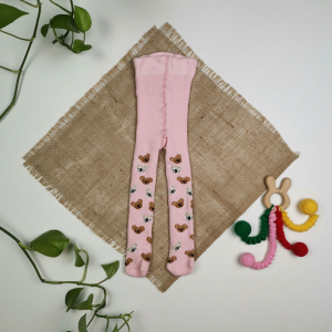 جوراب شلواری نوزادی برند لوپیلو طرح کوآلا توکرکی صورتی رنگ