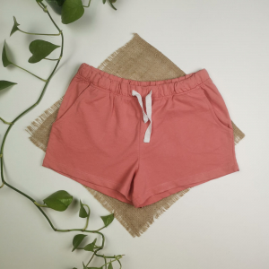 شلوارک نوزادی دخترانه برند pepperts طرح جیب دار کمربند دار تو دورس کالباسی پررنگ رنگ - 12-14 سال