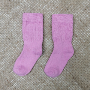 جوراب نوزادی ساق بلند صورتی رنگ - 6-12 ماه