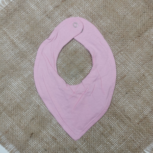 پیشبند نوزادی دخترانه طرح ساده صورتی رنگ - 0-6 ماه