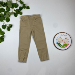 شلوار راسته برند lily and dan طرح بندکی کمرکش کرمی رنگ