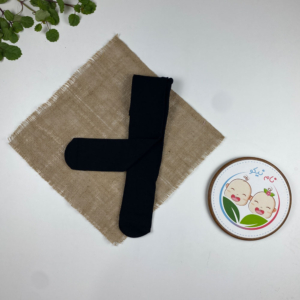جوراب شلواری دخترانه طرح ساده جورابی مشکی رنگ