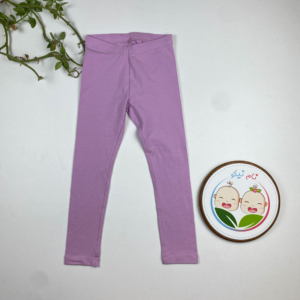 شلوار دخترانه طرح ساده کمرکش یاسی رنگ - 4 تا 6 سال