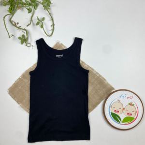 تاپ نخ پنبه پسرانه برند Pepperts طرح ساده مشکی رنگ